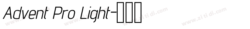 Advent Pro Light字体转换